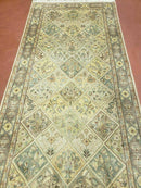 2' 7" X 9' Vintage Handmade India Floral Oriental Wool Runner Rug Hand Knotted