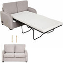 2 In 1 Velvet Sleeper Sofa With USB Port Convertible Loveseat Bed Soft Velvet Upholstery For Small Living Rooms Guests