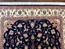 Navy Blue Pak Persian Rug 6x10, Floral Medallion, Traditional Persian Area Rug, Fine 240 KPSI