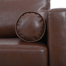 Small Sofa Couch 76.97 in . Brown 3 Seat Comfy Couches for Living Room, Mid Century Modern Couch with iron wood structure, Soft Cushion Sofa for Home/Office/Apartment