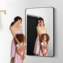 60x36 Inch Matte Black Bathroom Mirror With Metal Frame