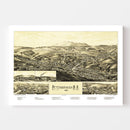 Vintage Map of Peterborough, New Hampshire 1886