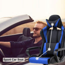 Blue High Back Ergonomic Gaming Chair With Lumbar Support
