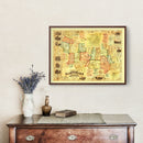 Vintage Map of Hampshire County, Massachusetts 1854