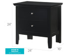 English Dovetailed Drawers Nightstand
