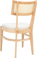 Dining Chair Natural Finish With Cane Detail Cushions