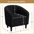 Black Boucle Armchair Club Chair Cushioned Comfort