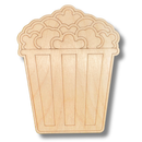 Unfinished Wood Etched Popcorn Shape | Paint By Line Crafts | up to 30" DIY