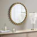 Round Wall Mirror With Gold Metal Frame 27 Inch Entryway