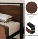 Twin Platform Bed Frame With Under Bed Storage Industrial Style