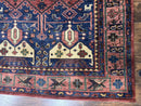 Persian Tribal Heriz Design Rug 6x9, Pottery Barn Rug, Hand Knotted Wool Vintage Rug