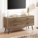 4-Drawer Chest, 4 Drawer Dresser TV Stand for TV, Dressers Bedroom Furniture Large Storage Tower Unit, Dresser for Bedroom, Closet Living Room, Hallway, 47.2"W x 15.7"D x 23.6"H, Rustic Walnut