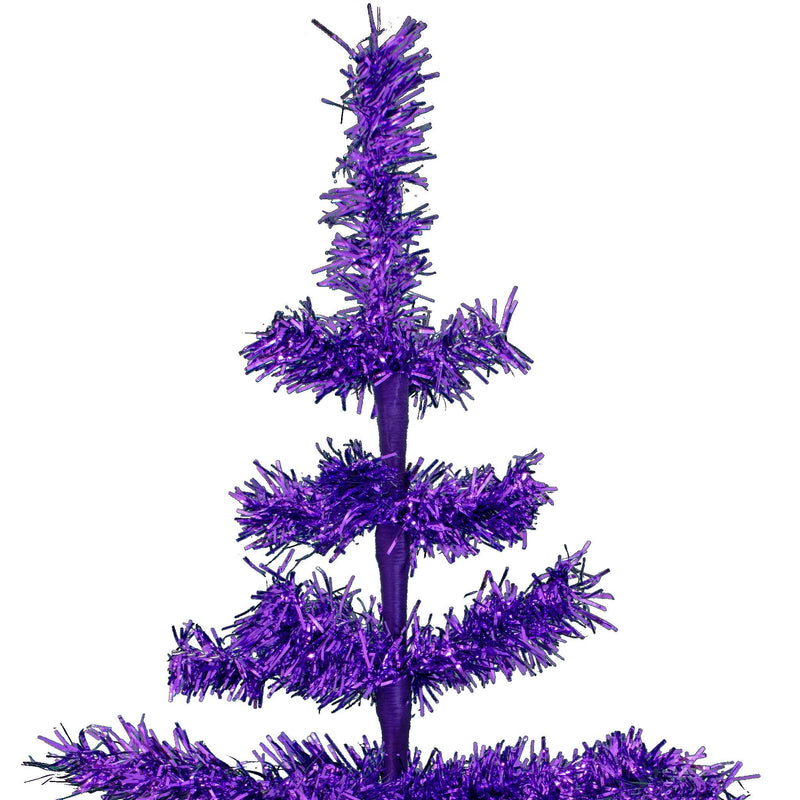 28in Vintage Purple Tinsel Christmas Tree