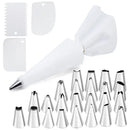 29-piece stainless steel cream puff nozzles set kitchen piping tools