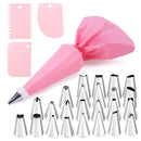 29-piece stainless steel cream puff nozzles set kitchen piping tools