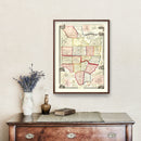 Vintage Map of Saratoga County, New York 1856