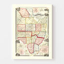 Vintage Map of Saratoga County, New York 1856