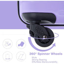 Expandable 3 Piece Luggage Sets PC Lightweight & Durable Suitcase with Two Hooks, Spinner Wheels, TSA Lock, (21/25/29) Purple