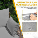 Patio Furniture Set 4 Piece Wicker Outdoor Grey Sectional