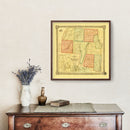 Vintage Map of Yates County, New York 1855
