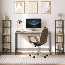 Industrial 5 Tier Corner Shelf Stand Black Metal Frame