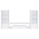 Jude 3-piece 71-inch TV Entertainment Center White High Gloss