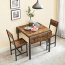 Folding Dining Table Drop Leaf Extendable Brown For Small Spaces Seats 2 To 4