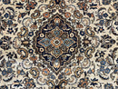 Antique Persian Rug 9x11, Wool Handmade 1920s Oriental Carpet, Persian Hamadan Anjelas Rug, Cream Black, Floral Allover Oriental Rug 9 x 11 Room Sized Rug