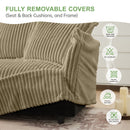 Set of 2 Slipcovered Armchairs,Deep Seat Accent Chair Set for Living Room, Reading Room, Bedroom and Working Spaces,Armchair Sets with Large Soft Pillows,Camel Corduroy Fabric