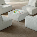 Sectional Sofa Ottoman , Cream