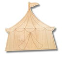 Unfinished Wood Etched Fair Tent Shape | Paint By Line Crafts | up to 30" DIY