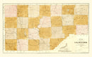 Vintage Map of Crawford County, Pennsylvania 1839