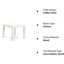 Mid Century Dining Table White Square Tabletop Solid