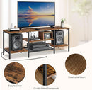 TV Stand With Power Outlets For 65 Inch TV Open Shelves