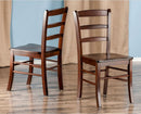 Walnut Ladder-Back Dining Chair Set for Dining Room