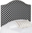 Stylish Black and White Lattice Headboard for Bedrooms