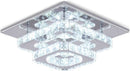 Crystal Square LED Ceiling Light Two Layer Flush Mount