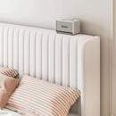 Velvet Upholstered Full Bed Frame With Wingback Headboard