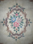 Hand-Tufted Chinese Aubusson Wool Rug – 7'10" x 11' – Luxurious Traditional Design