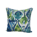 Blue Green Ikat - Luxury Outdoor Pillow by SmithHönig