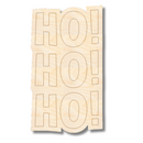 Unfinished Wood Etched HO HO HO Shape | Paint By Line Crafts | up to 30" DIY