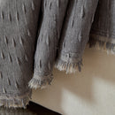 Textured Throw Blanket with 3D Dobby Weave, Minimalist Furniture Protector for Couch
