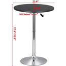 Black Bar Table With 360 Degree Swivel MDF Top Round