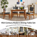 47 Inch Mid Century Modern Dining Table, Solid Wood Kitchen & Dining Room Table for 4, Minimalist Table for Dining Room, Rectangular Dinette Table, Easy Assembly
