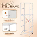 Fabric Dresser For Bedroom With Tall White Finish Storage