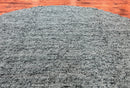 Large Round Indian Rug 11x11, Teal, Vintage Handmade Wool Carpet