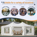 [29X21FT] Extra-Large Heavy-Duty Outdoor Waterproof Party, Wedding Tent With Steel Frame (SAK53821)
