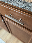 Lew's Square Bar Cabinet Knobs and Pulls in Brushed Nickel