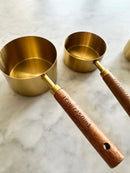 Montecito Acacia Wood and Gold Measuring Cups – Modern Kitchen Essentials