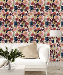 Floral Wallpaper with Dots